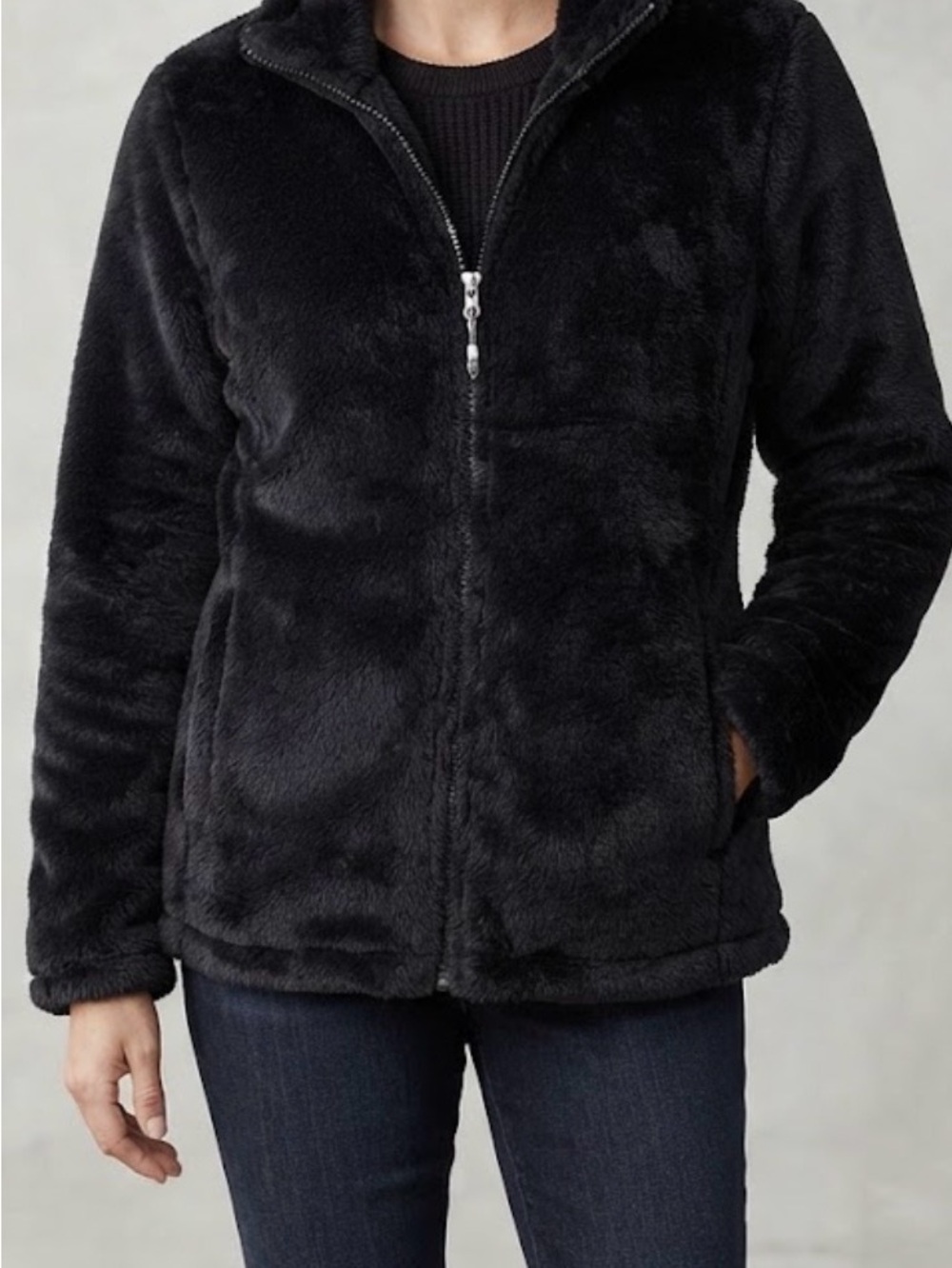 32 Degrees Heat Full-Zip Plush Fleece Jacket - Black - Size L